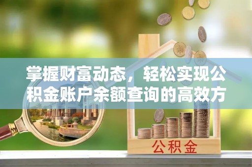 蓬莱掌握财富动态，轻松实现公积金账户余额查询的高效方法